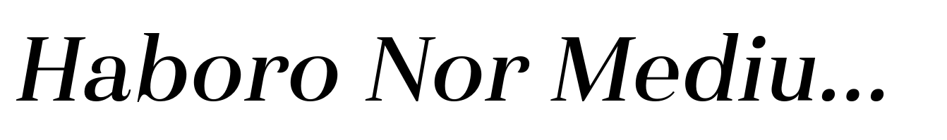 Haboro Nor Medium Italic